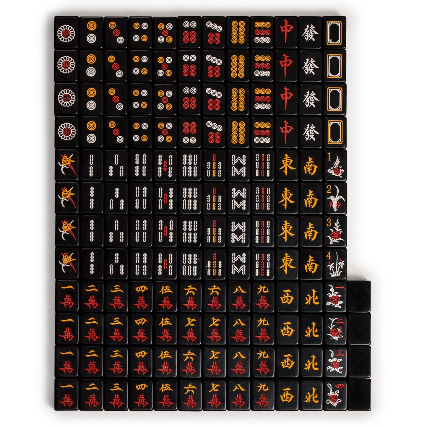 Yellow Mountain Imports Chinese Mahjong Game Set Jet Set – 148 Tiles, Wooden Case & Accessories