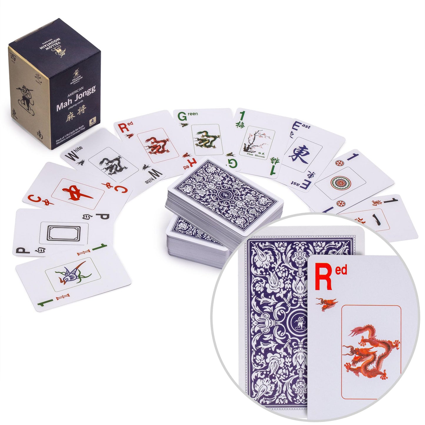 Yellow Mountain Imports American Mah Jongg Cards Indigo - 178 Card Set