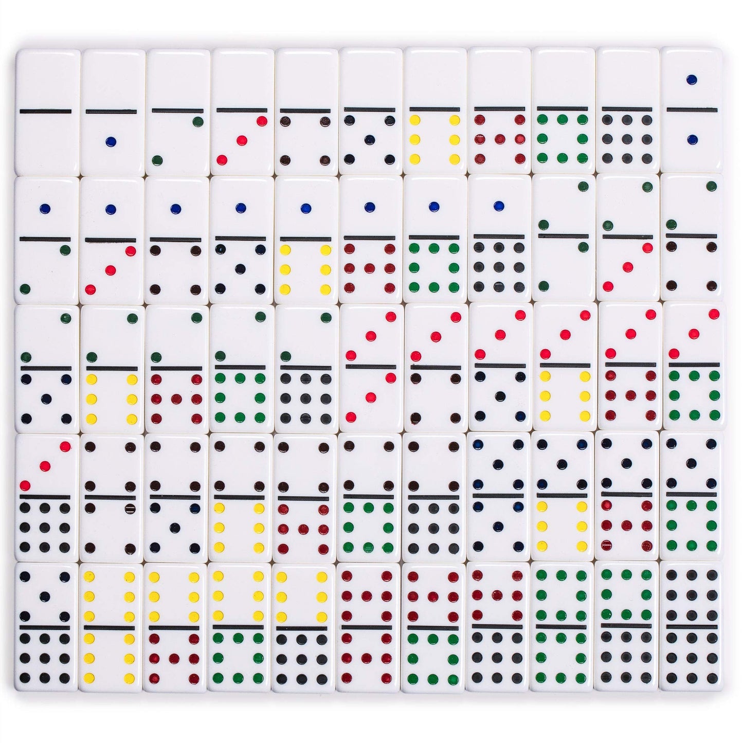 Yellow Mountain Imports Chicken Foot Complete Game Set — Double 9 Dominoes, Wooden Hub & Scorepad