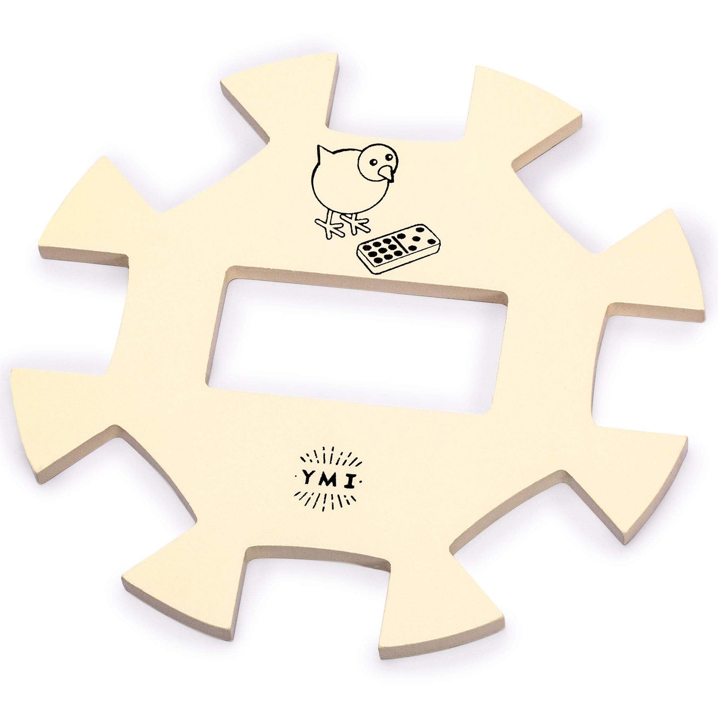 Yellow Mountain Imports Chicken Foot Complete Game Set — Double 9 Dominoes, Wooden Hub & Scorepad