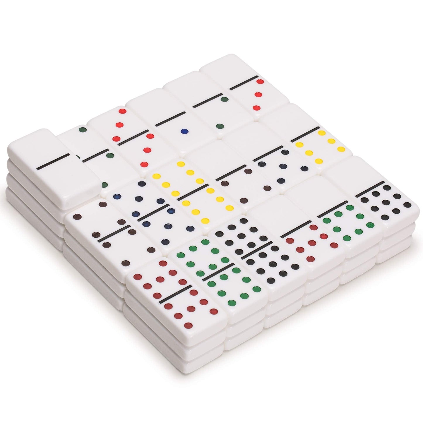 Yellow Mountain Imports Chicken Foot Complete Game Set — Double 9 Dominoes, Wooden Hub & Scorepad