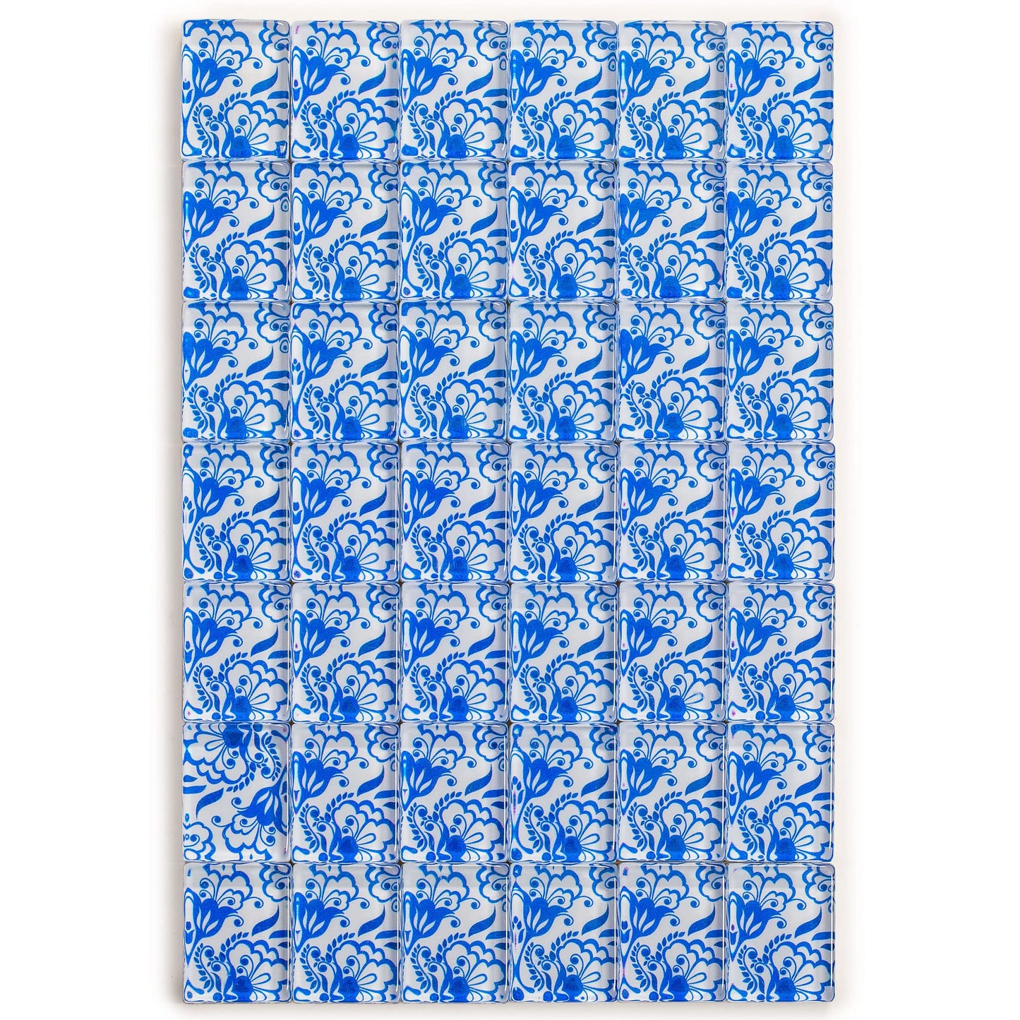 Yellow Mountain Imports American Mahjong Set, Chinoise II with Floral Blue Soft Case | All-in-One Racks, Pushers, Coins, Dice