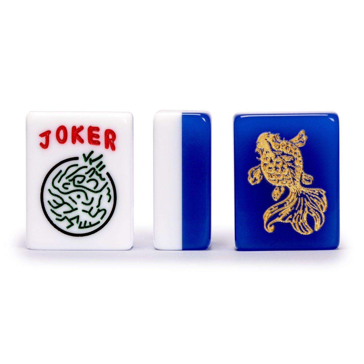 Yellow Mountain Imports American Mahjong Set: Koi Fish, Green Case