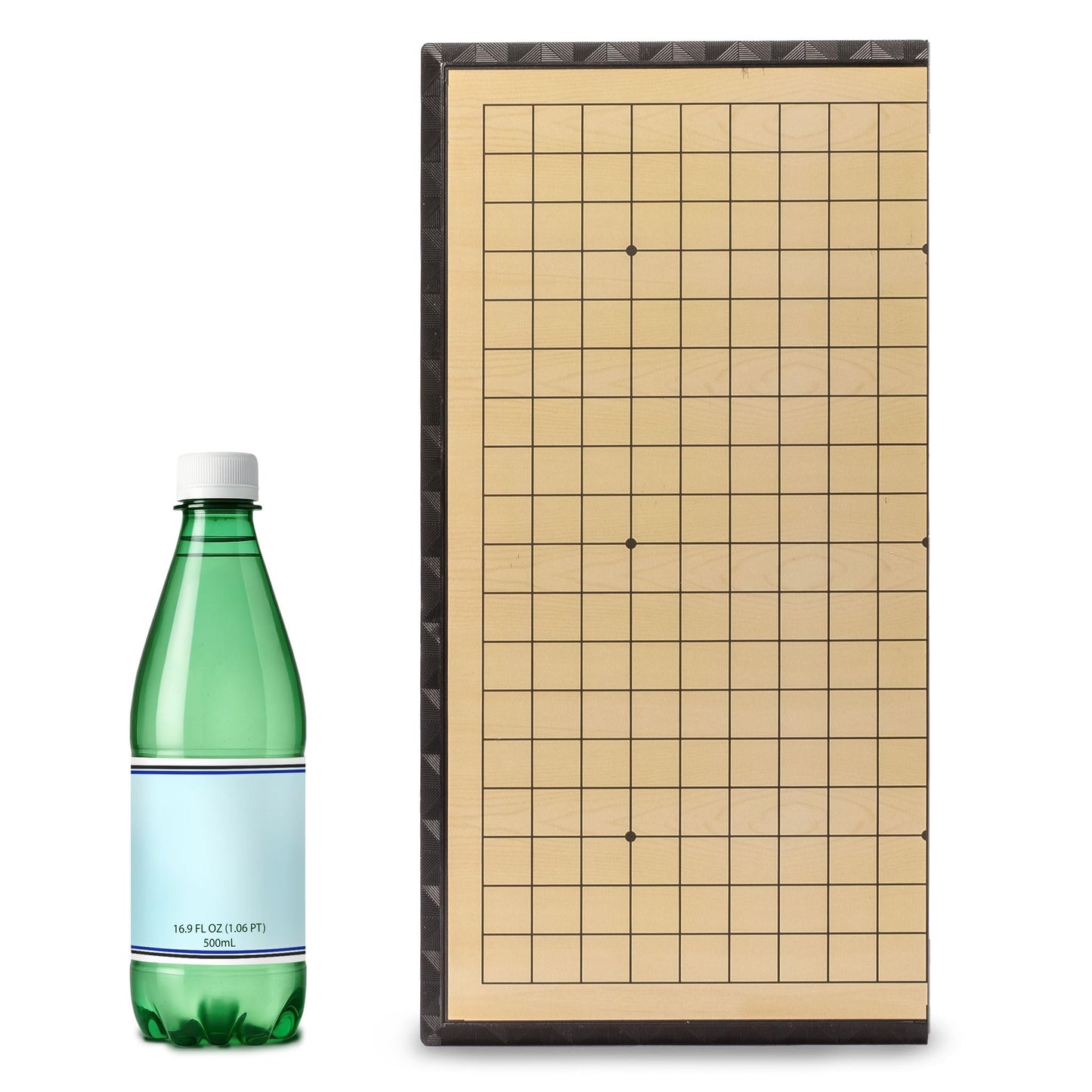 Yellow Mountain Imports Large Magnetic 19x19 Go Game Set Board (14.6-Inch) – Folding, Portable Travel Ready with Single Convex Stones