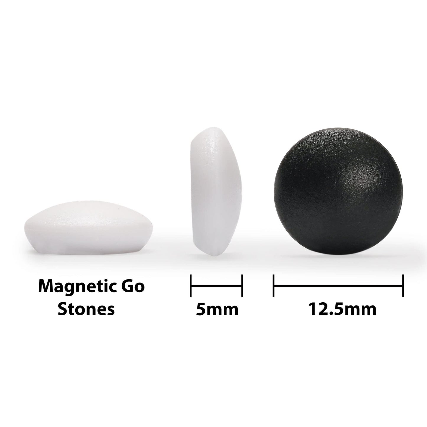 Yellow Mountain Imports Magnetic Go Game Set - 11-Inch Board, 181 Black & 180 White Convex Stones