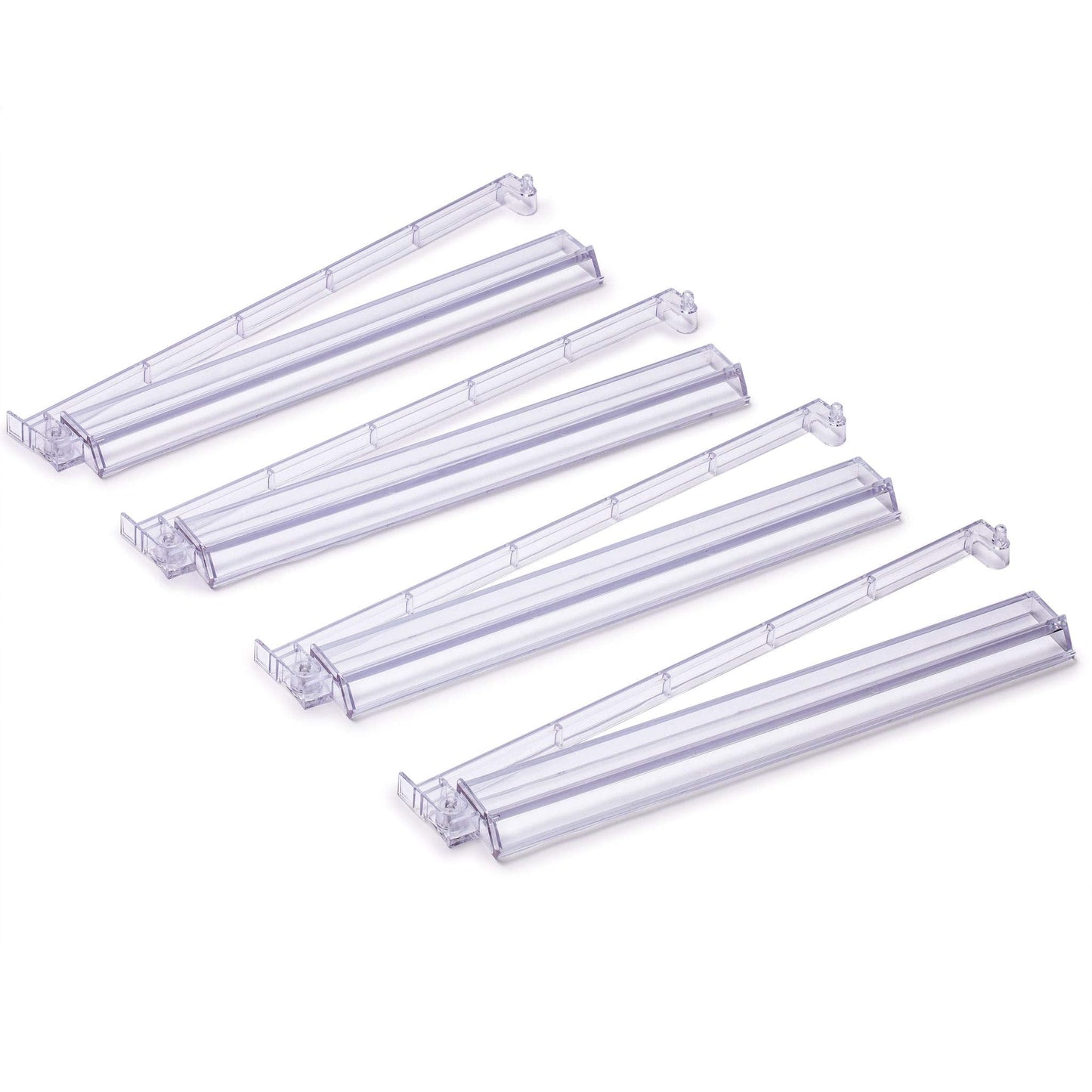 Yellow Mountain Imports Modern Mahjong Racks with Pushers – Clear – Set of 4