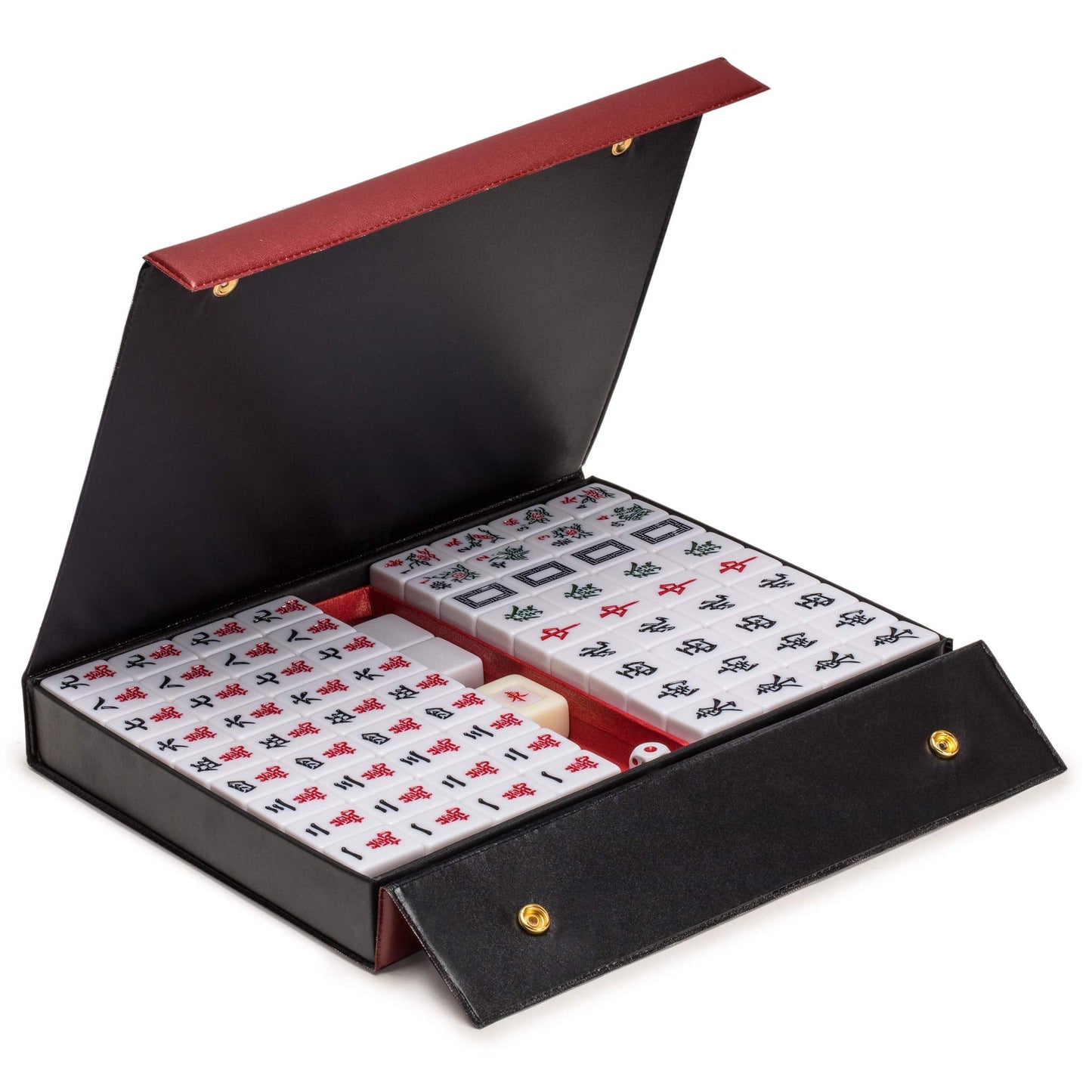 Yellow Mountain Imports Rouge Heritage Mahjong Set – 146 Medium Tiles for Traditional Chinese Play
