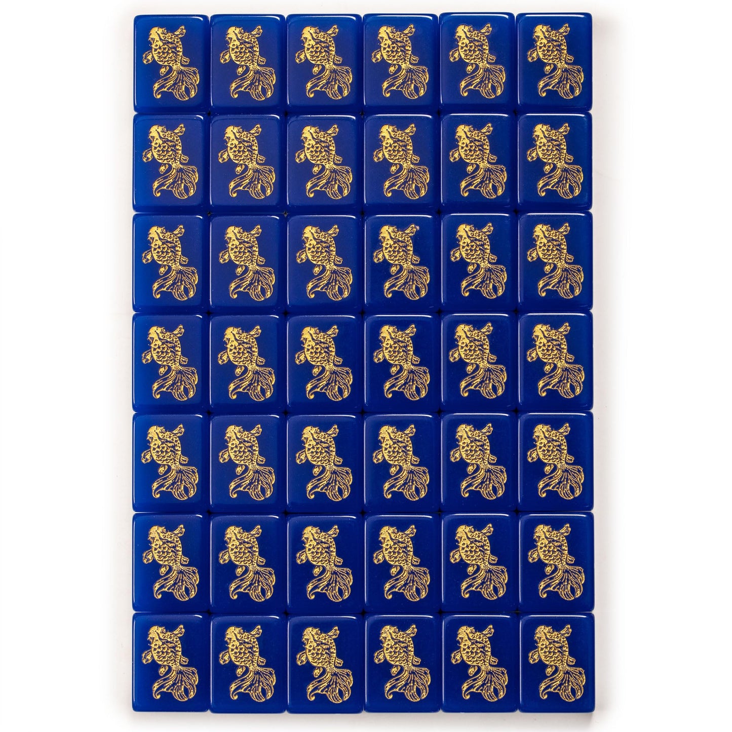 Yellow Mountain Imports American Mahjong Set: Koi Fish, Green Case
