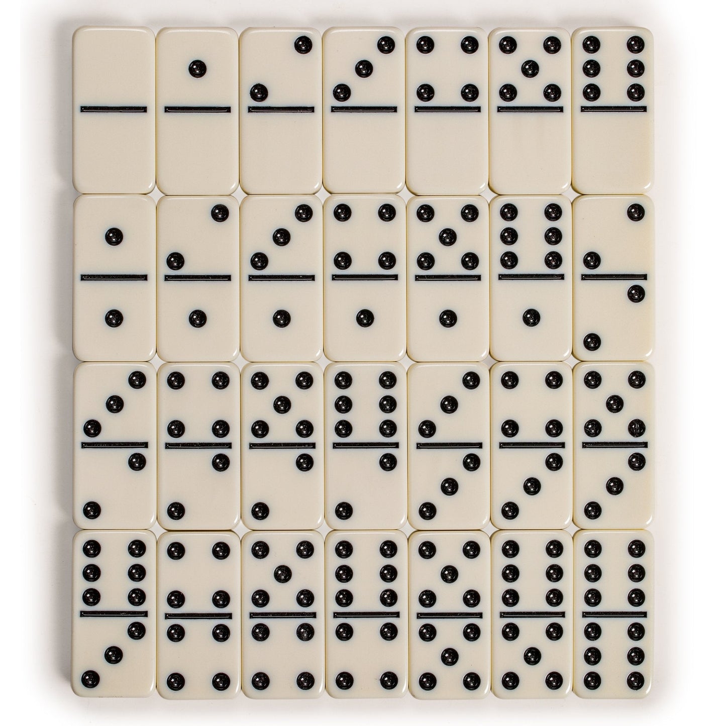 Yellow Mountain Imports 28-Tile Double-6 Dominoes Set — Jumbo Tournament Size in Dark Oak Case