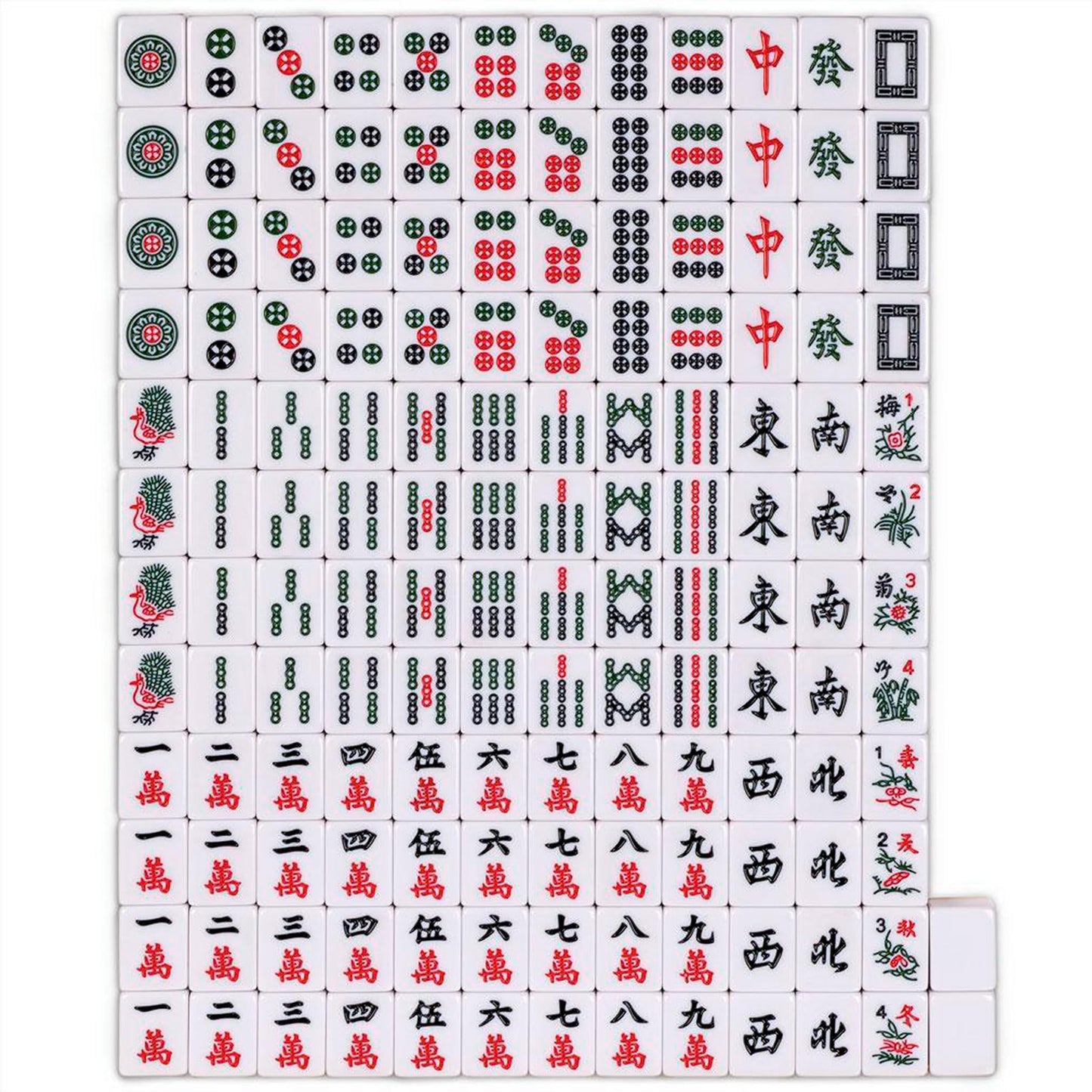 Yellow Mountain Imports Rouge Prestige Chinese Mahjong Set – 146 Tiles, Professional Traditional Play