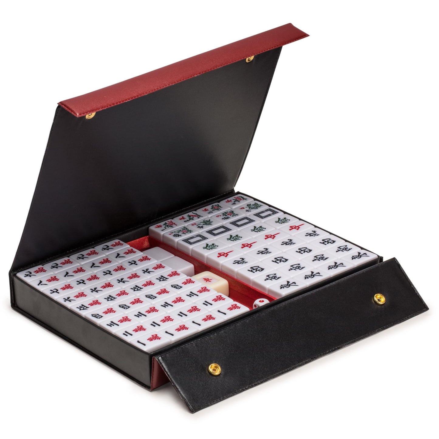 Yellow Mountain Imports Rouge Prestige Chinese Mahjong Set – 146 Tiles, Professional Traditional Play