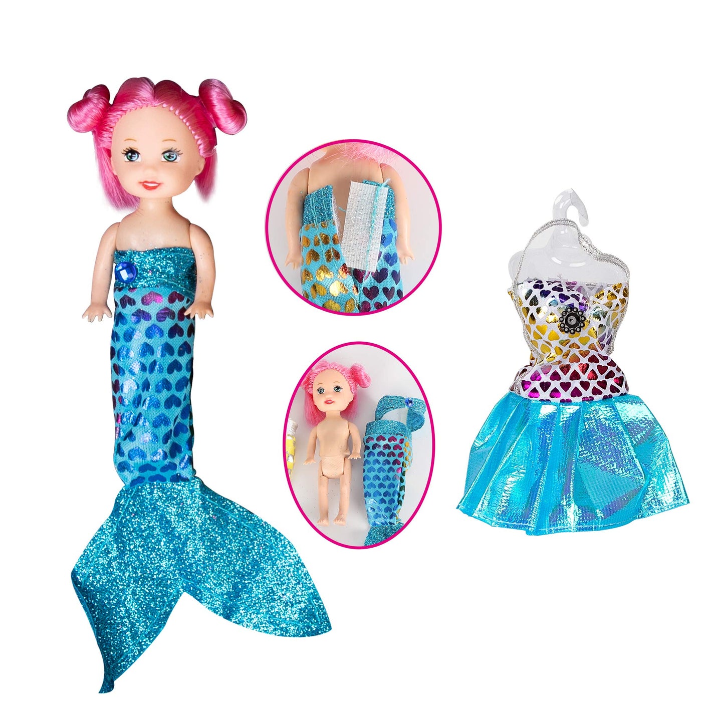 Yellow River Princess Mermaid Playset – Blonde Doll, Pink Dolphin, Color-Changing Tail