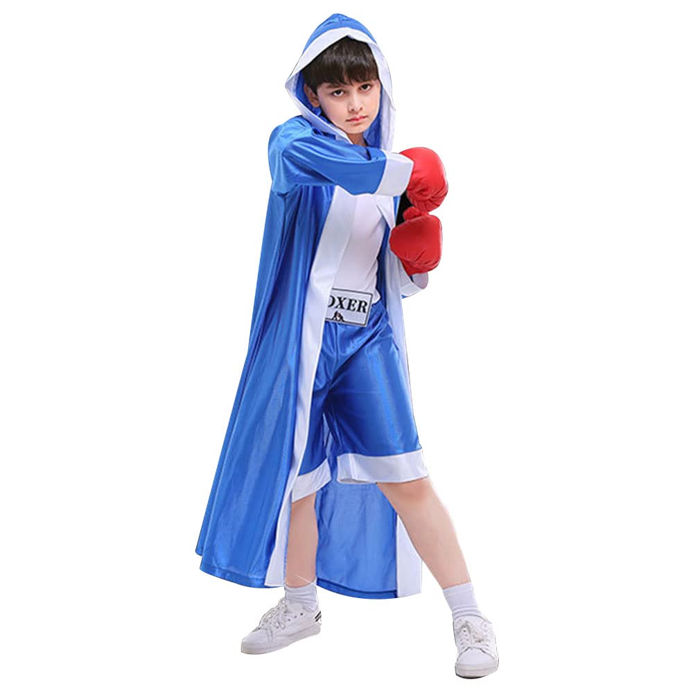 YEMYIQZ Boxing Costume for Kids – Hooded Robe & Jumpsuit