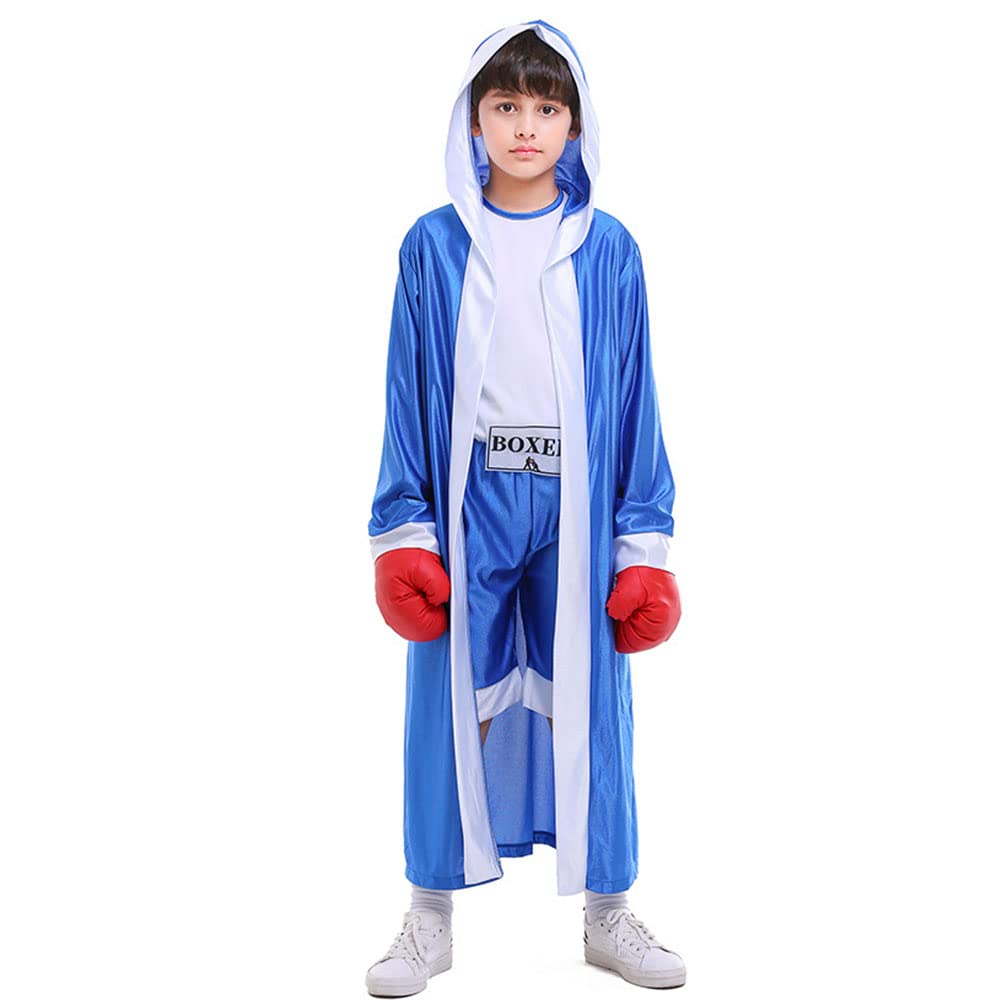 YEMYIQZ Boxing Costume for Kids – Hooded Robe & Jumpsuit