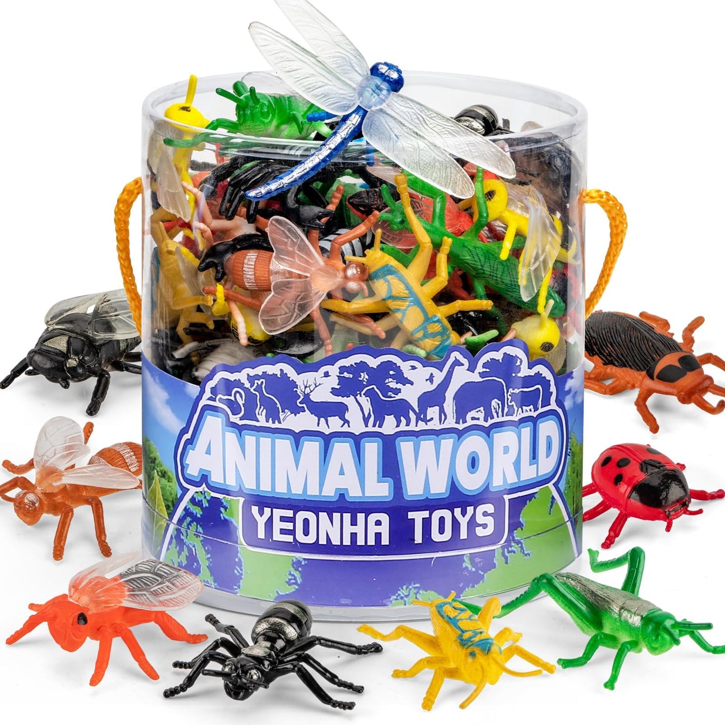 Yeonha Toys: 60 Piece Mini Insect Toys with Gift Box – Realistic Bug Figures for Kids, Party Decor & Classroom Projects