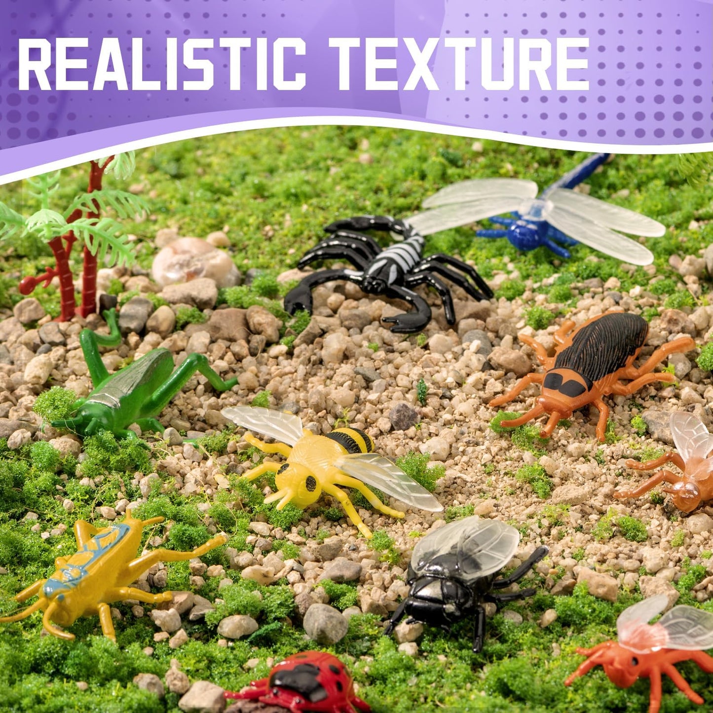Yeonha Toys: 60 Piece Mini Insect Toys with Gift Box – Realistic Bug Figures for Kids, Party Decor & Classroom Projects