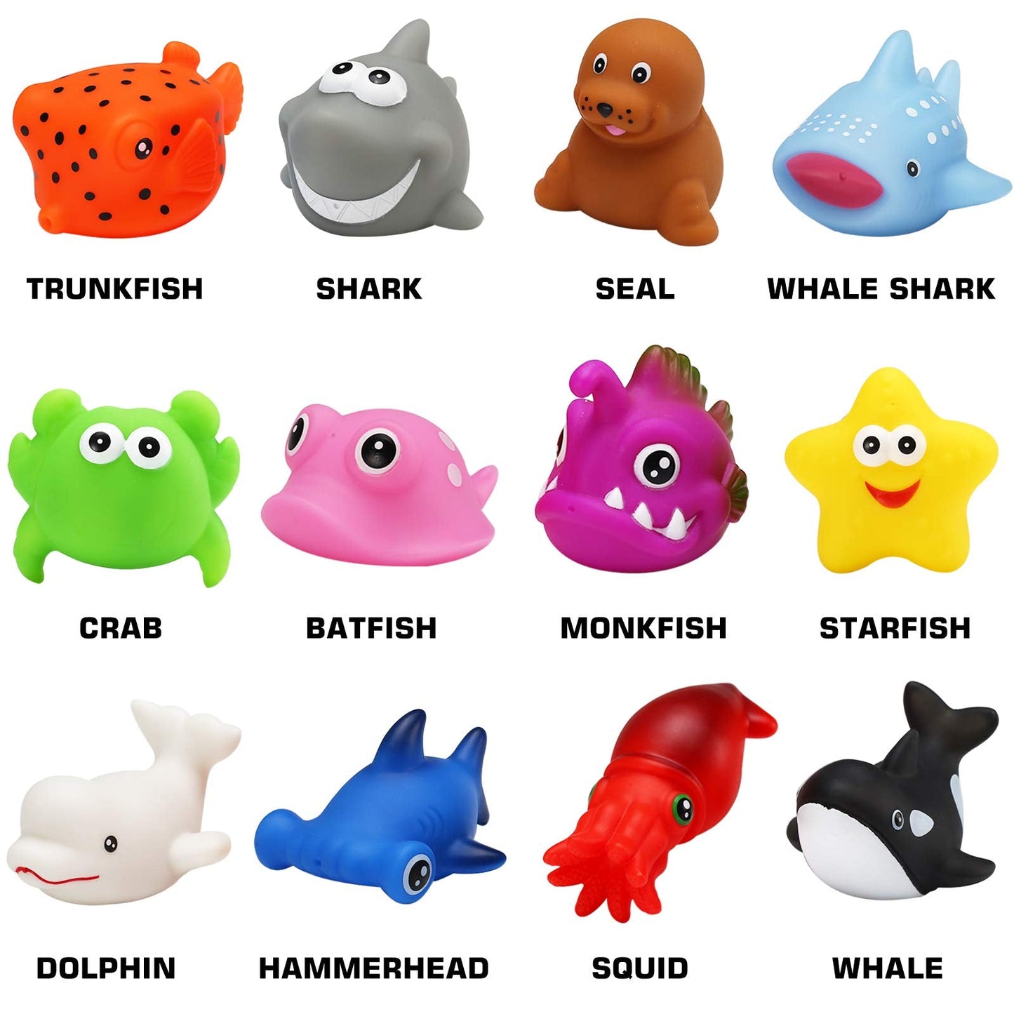 Yeonha Toys 12-Piece Light-Up Ocean Bath Toys | Floating LED Sea Animals