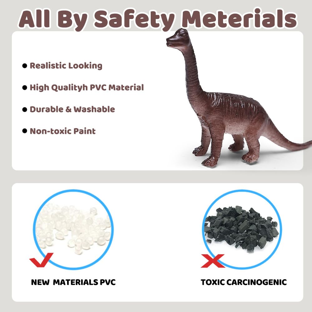 Yeonha Toys 168 Pcs Mini Dinosaur Figures – Realistic Dino Toys for Kids, Party Favors & Educational Play
