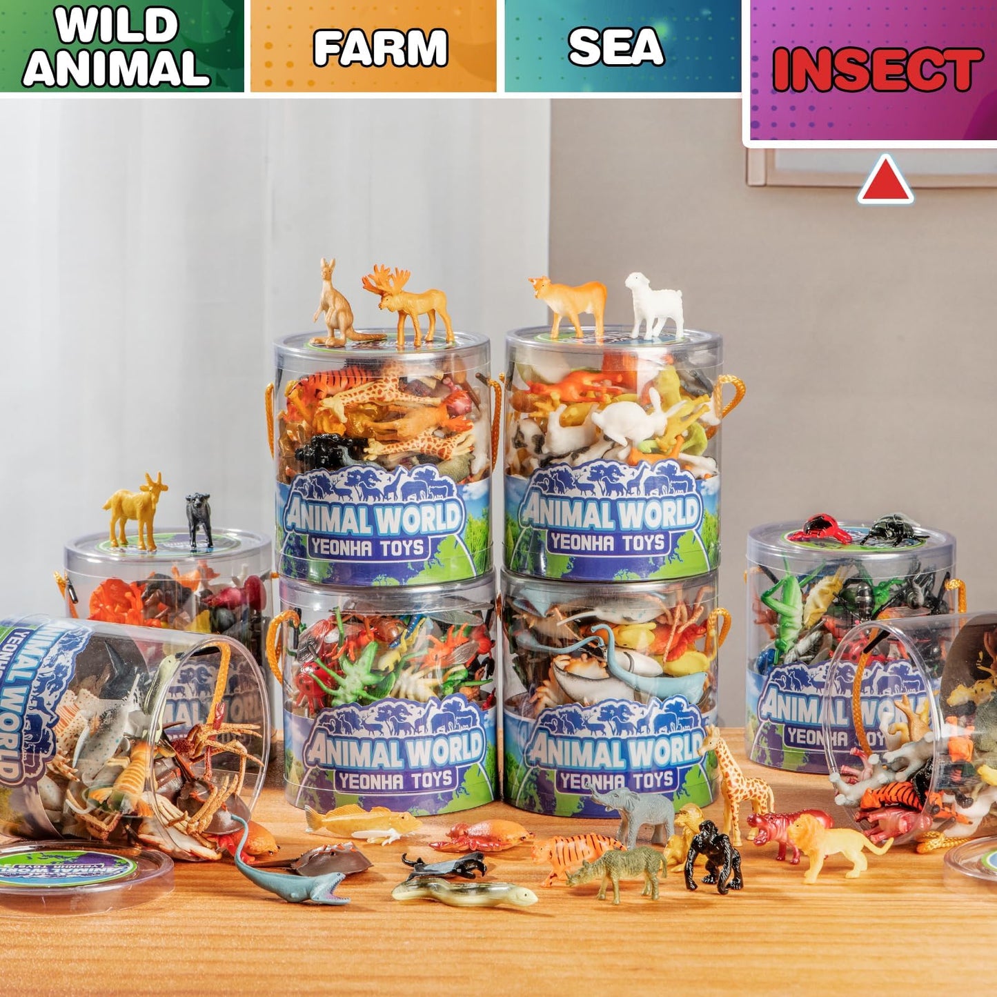 Yeonha Toys: 60 Piece Mini Insect Toys with Gift Box – Realistic Bug Figures for Kids, Party Decor & Classroom Projects