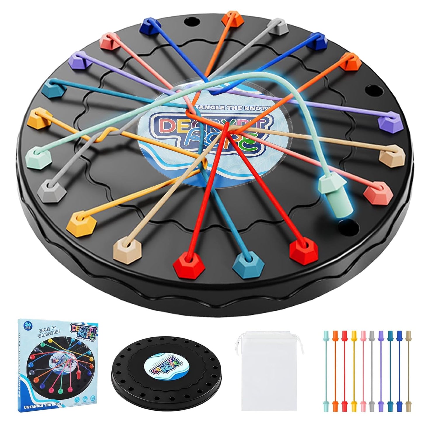 Yeopopshop Brainy Knots Rope Untangling Puzzle Game | Family Strategy Board Game
