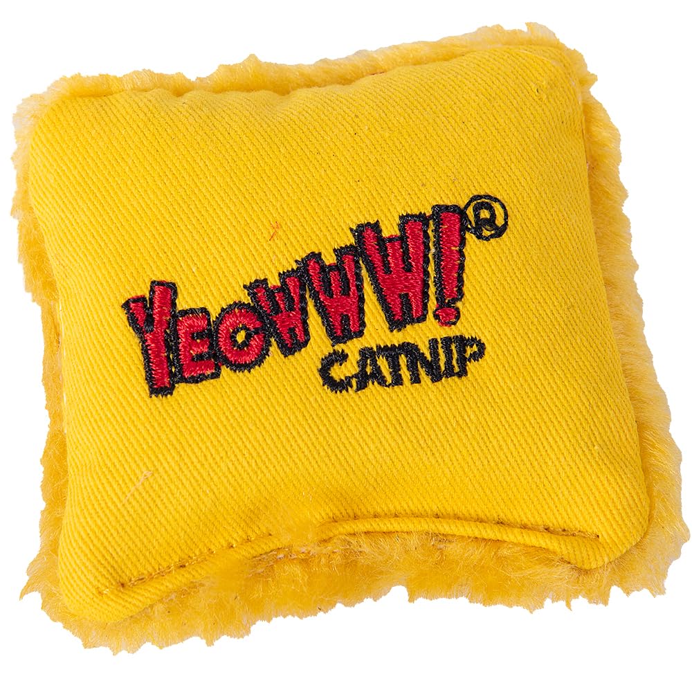 Yeowww! Catnip Pillow Yellow (Single) – 100% Organic Catnip for Cats