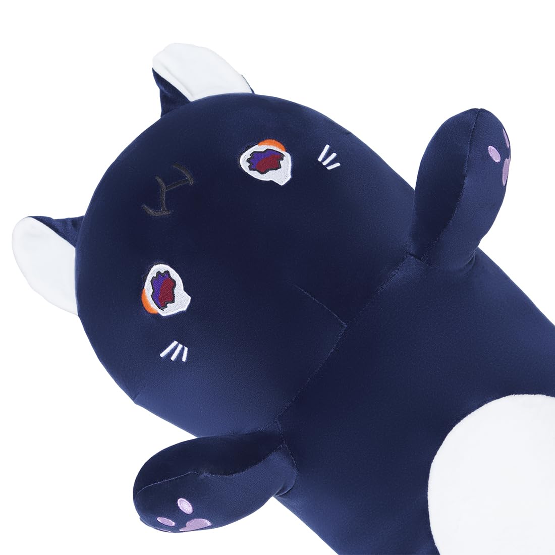 Yeqivo Cat Plush Body Pillow 110cm – Purple Kitten Plush Toy for Kids & Girlfriend