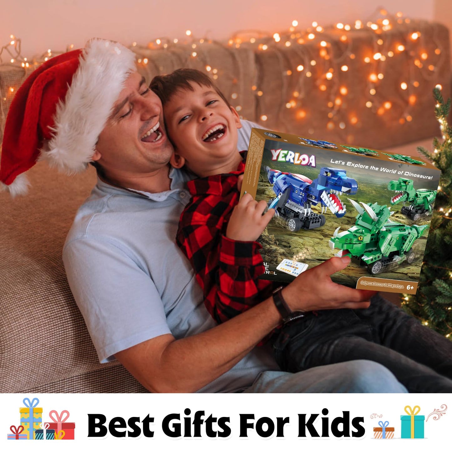 Yerloa Dinosaur Toys for Boys 8-12 | 343-Piece Remote Control STEM Building Kit