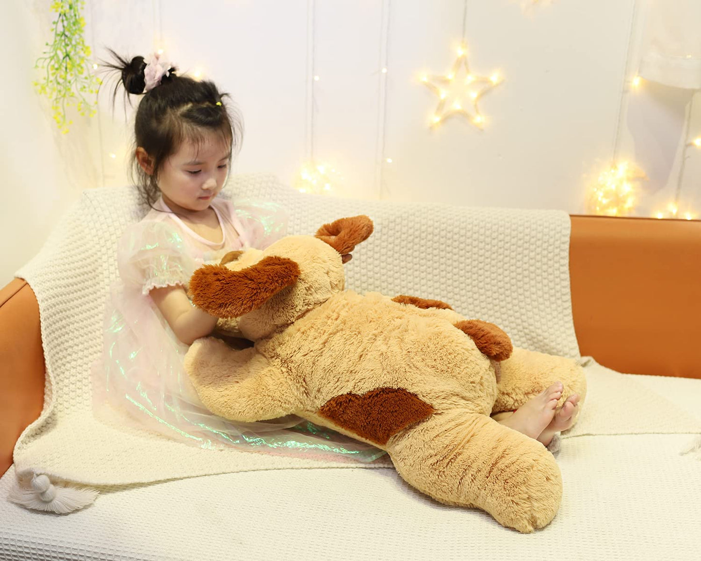 YESGIRL 26.8-Inch 5 lb Weighted Dog Plush - Large Calming Plush Toy