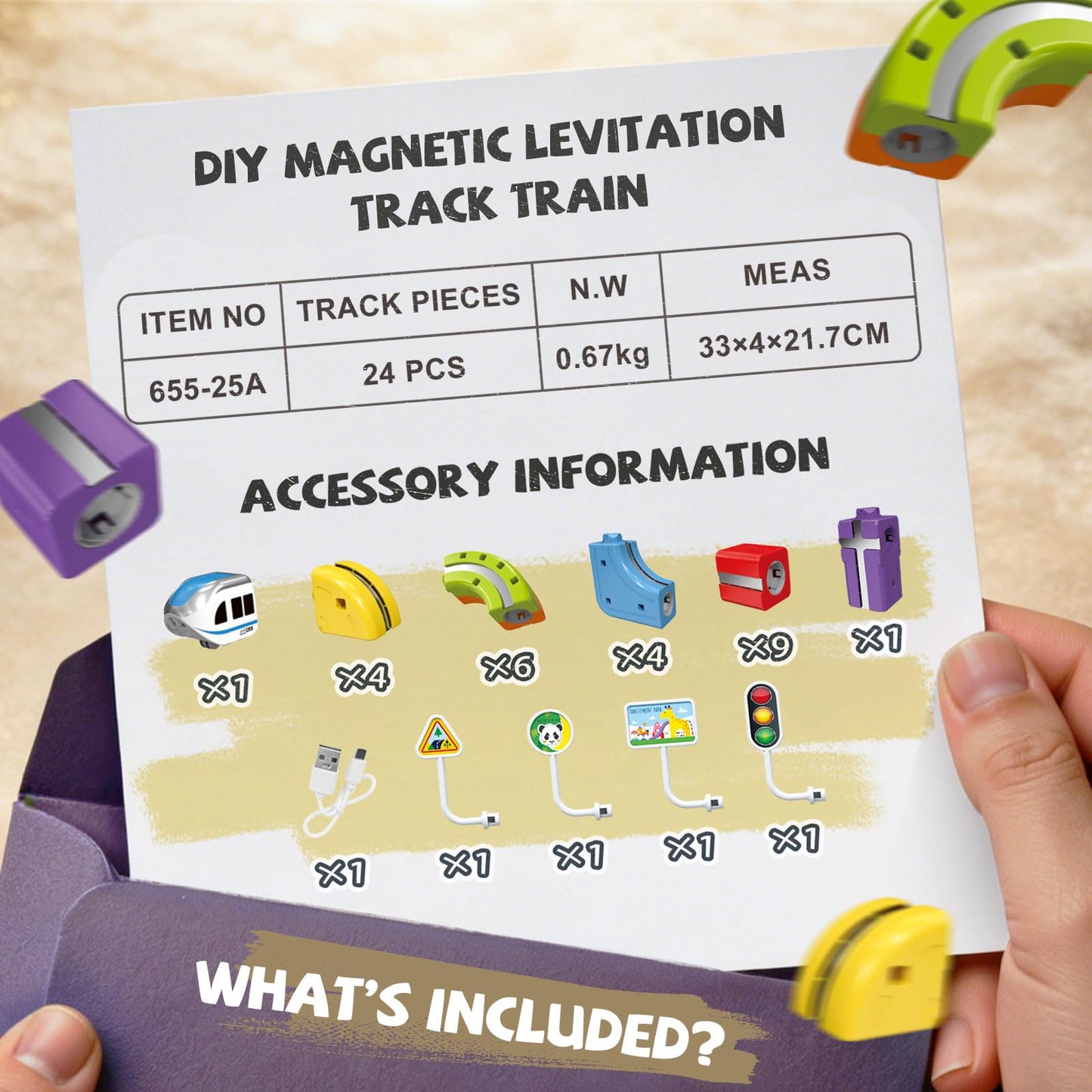 YESHIN Electric Train Set with 3D Flexible Track – DIY STEM Building Tracks