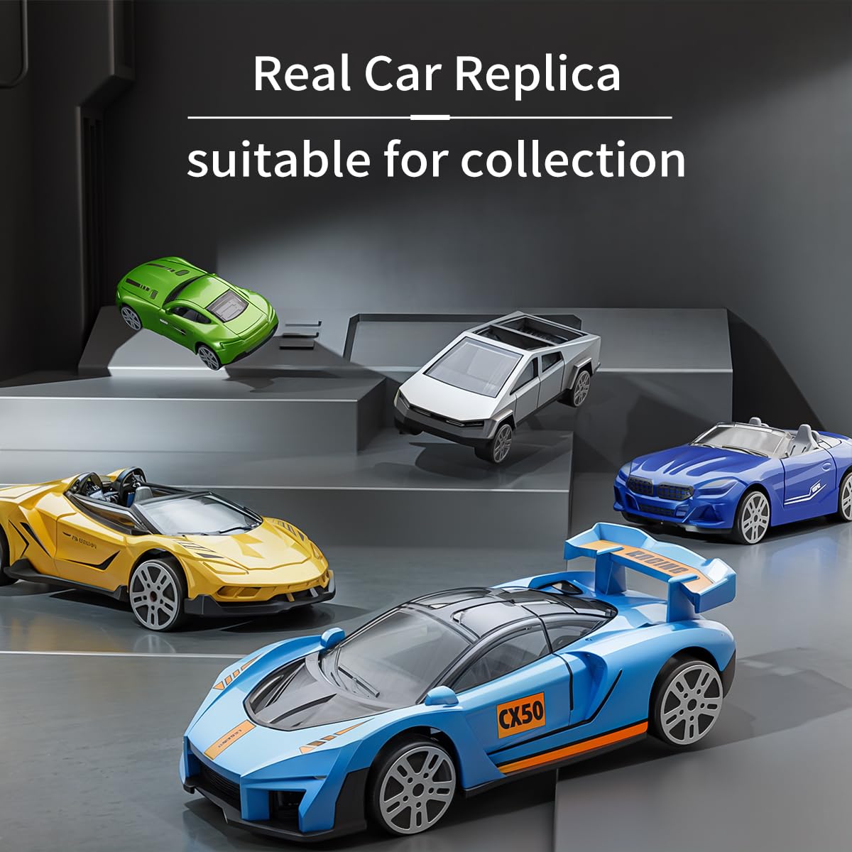 Yewkou 1:64 Scale Die-Cast Car 12-Pack – Pickup, Racing & Sports Cars for Display or Play