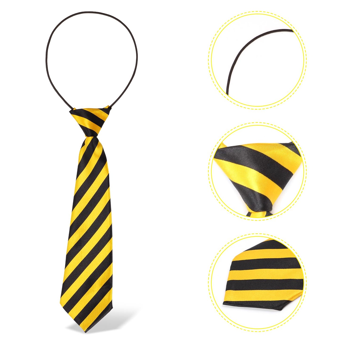 Yewong 3-Piece Kids Yellow Hat Costume Set | Fedora Hat, Hanging Monkey & Necktie (Set A)