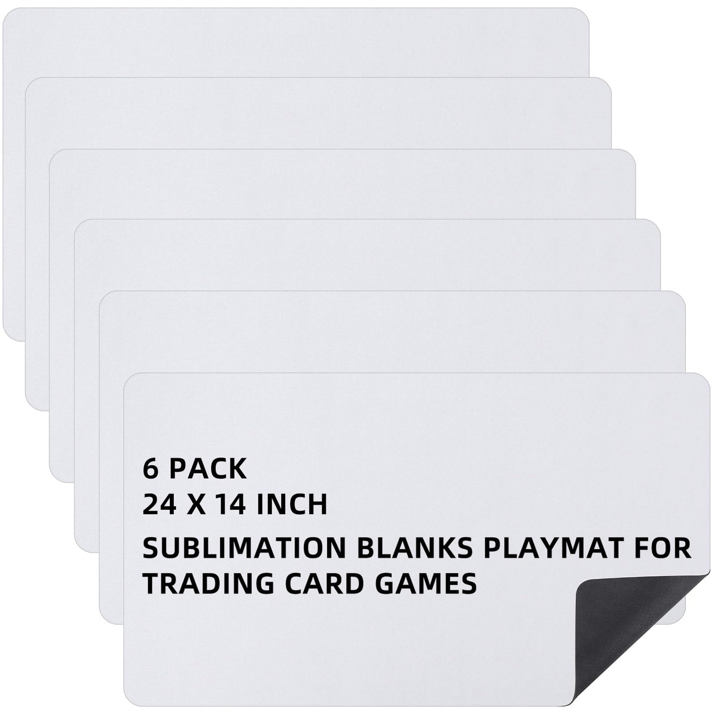 Yexiya 12 Pcs Card Game Mats - 14x24 Inch Sublimation Blank Playmats for Trading Card Games