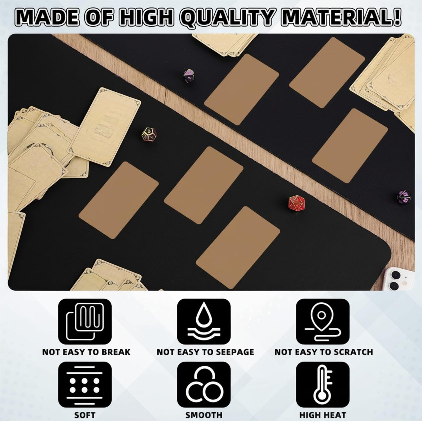 Yexiya 8 Pcs Card Game Mats 14x24 Inch – Sublimation Rubber Playmats
