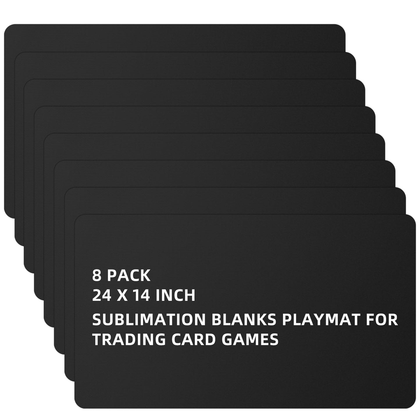 Yexiya 8 Pcs Card Game Mats 14x24 Inch – Sublimation Rubber Playmats