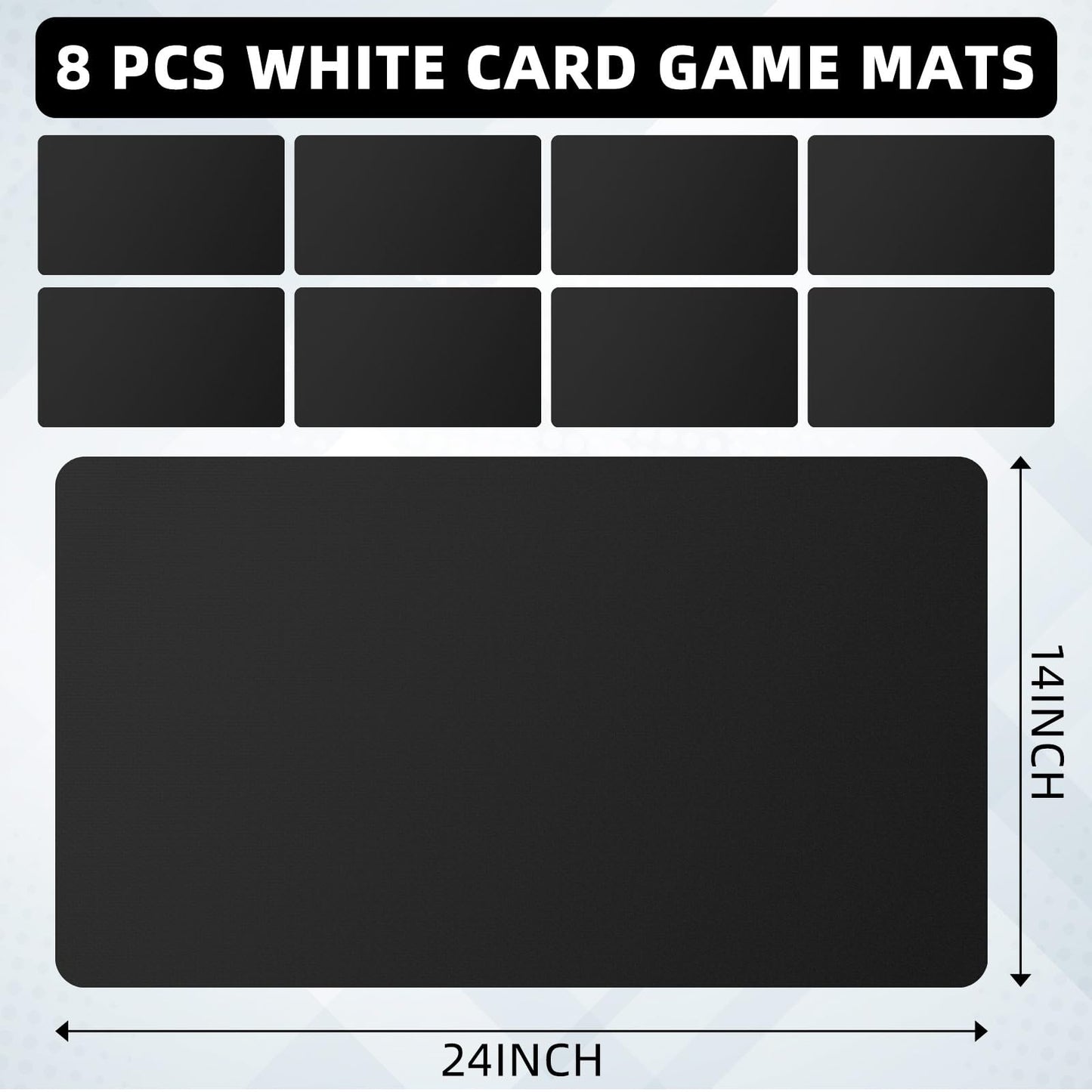 Yexiya 8 Pcs Card Game Mats 14x24 Inch – Sublimation Rubber Playmats