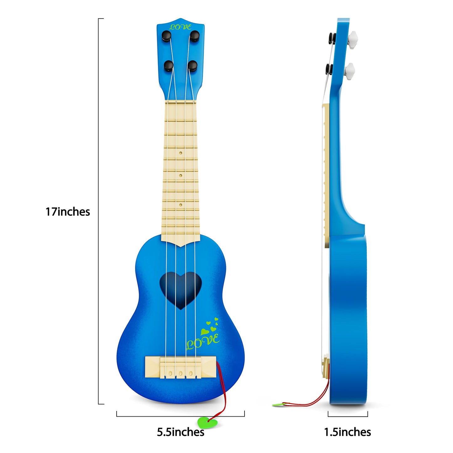YEZI Kids Toy Classical Ukulele – Blue Mini Ukulele for Early Music Education