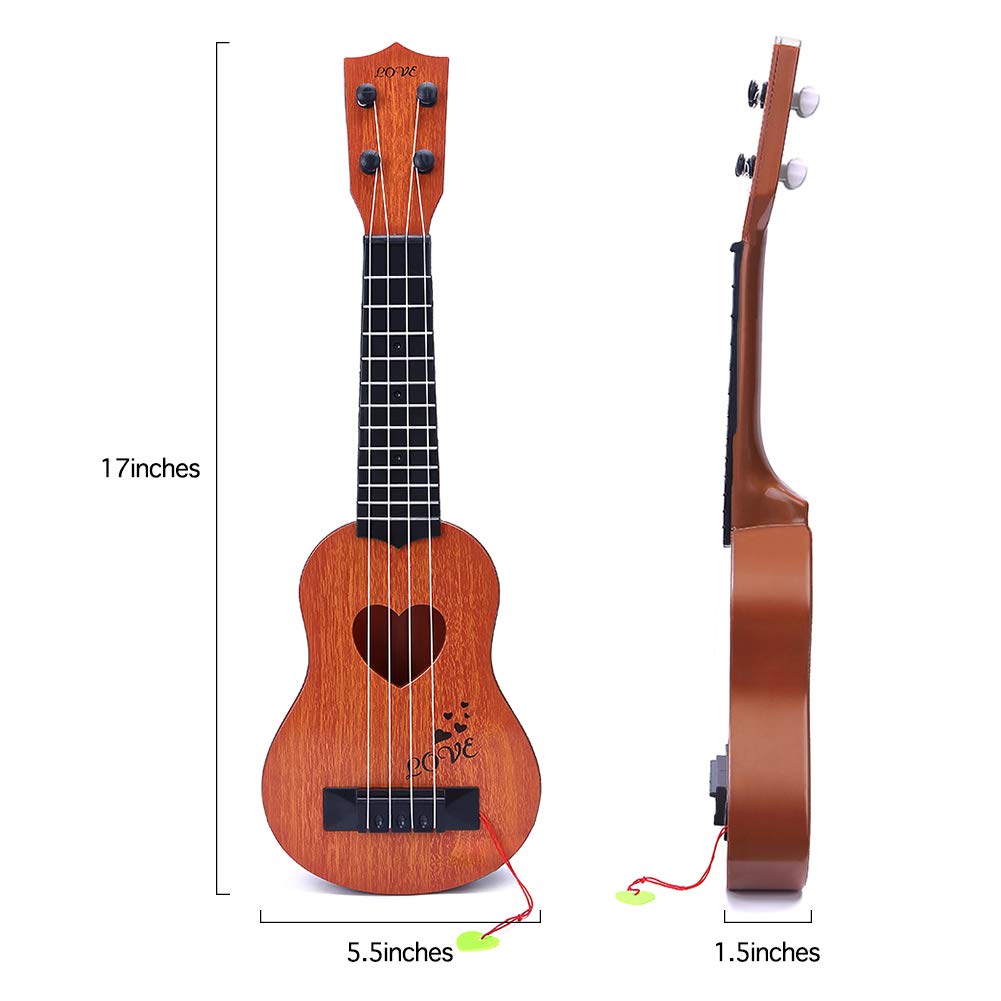 YEZI Kids Toy Classical Ukulele – Brown Mini Instrument for Young Musicians
