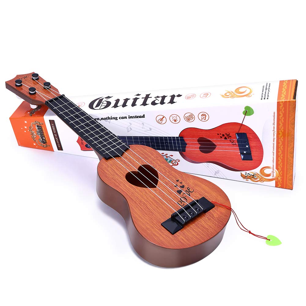 YEZI Kids Toy Classical Ukulele – Brown Mini Instrument for Young Musicians