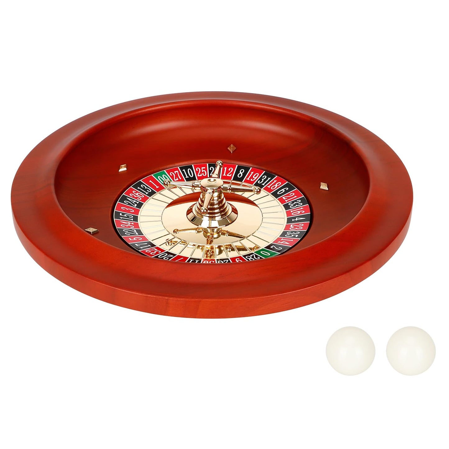 Ygebet 11-Inch Wooden Roulette Wheel | Solid Wood Casino Wheel for Home Game Night