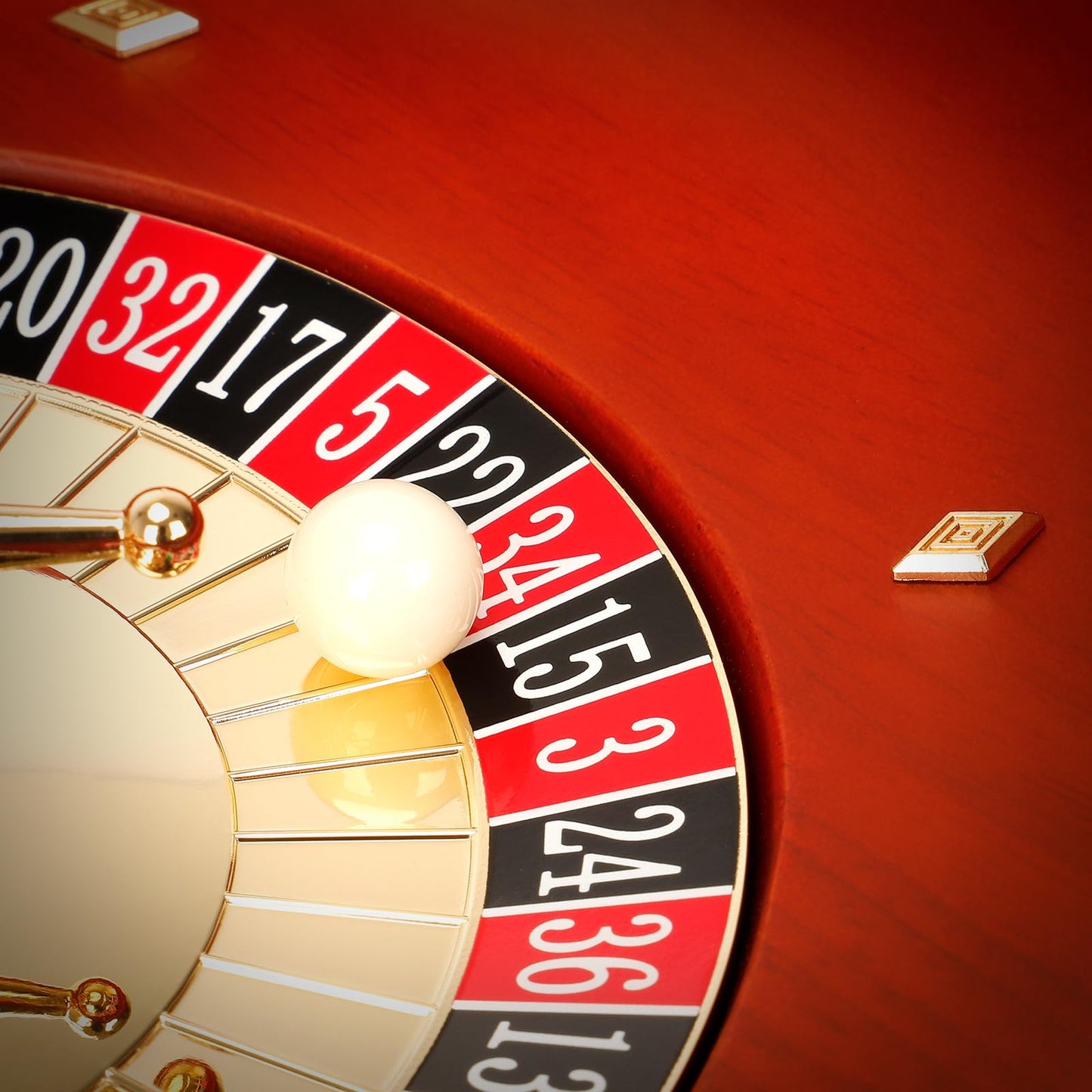 Ygebet 11-Inch Wooden Roulette Wheel | Solid Wood Casino Wheel for Home Game Night