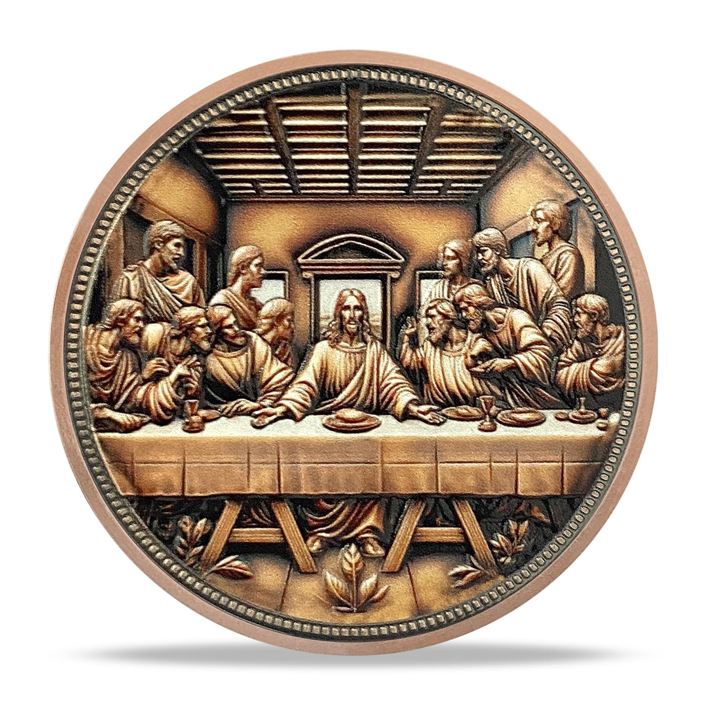 YGLLSSY The Last Supper Coin – Inspirational Jesus Christ Chalice & Bread Design