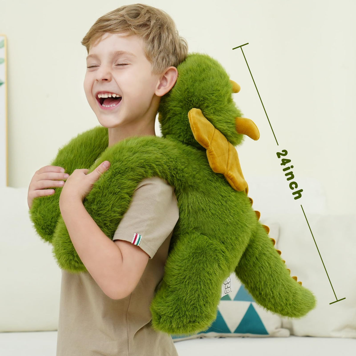 YGZE Weighted Dinosaur Stuffed Animal – 24-Inch, 4 lb Plush Dino Toy for Kids