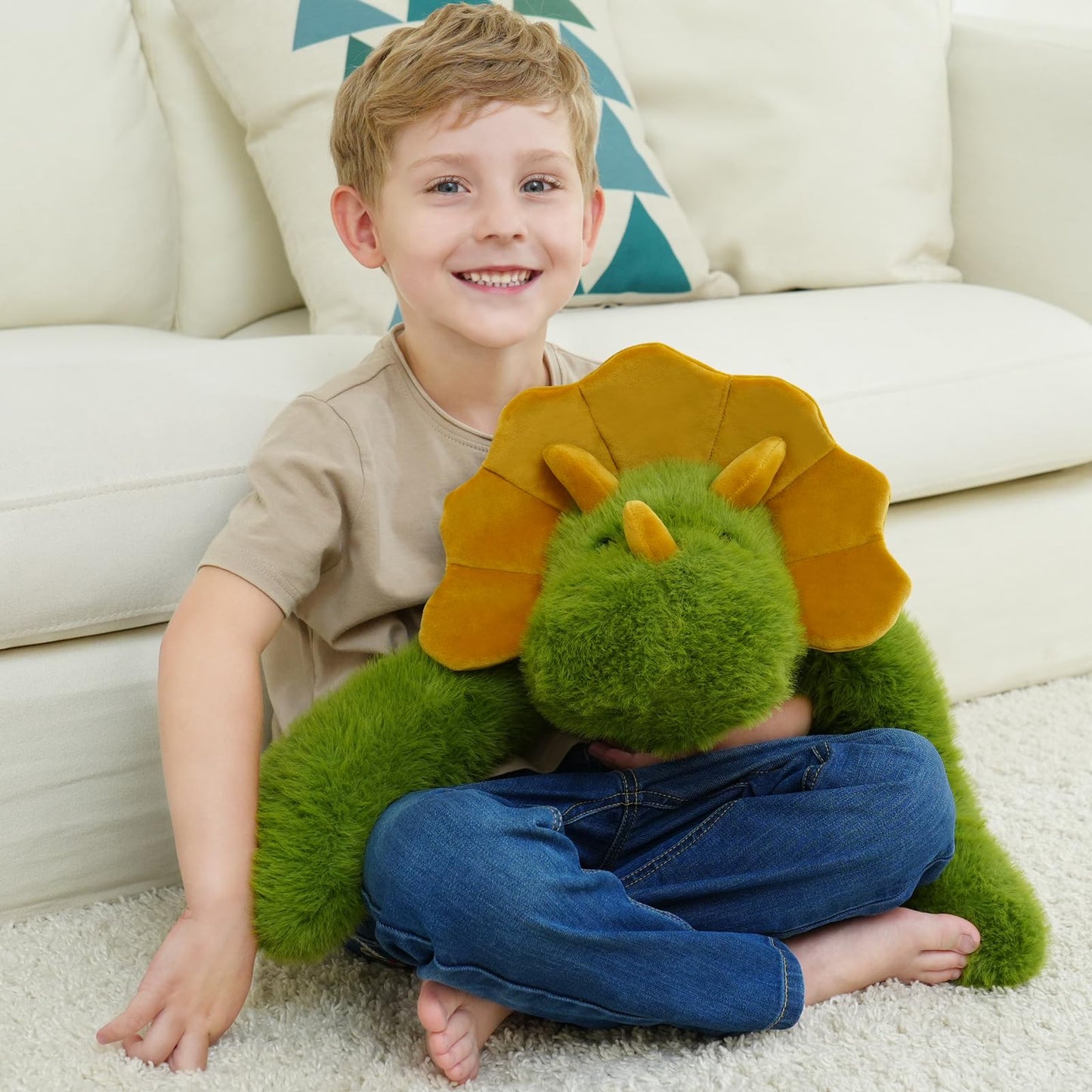 YGZE Weighted Dinosaur Stuffed Animal – 24-Inch, 4 lb Plush Dino Toy for Kids