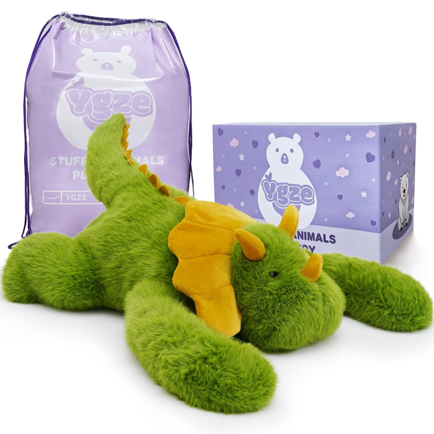 YGZE Weighted Dinosaur Stuffed Animal – 24-Inch, 4 lb Plush Dino Toy for Kids