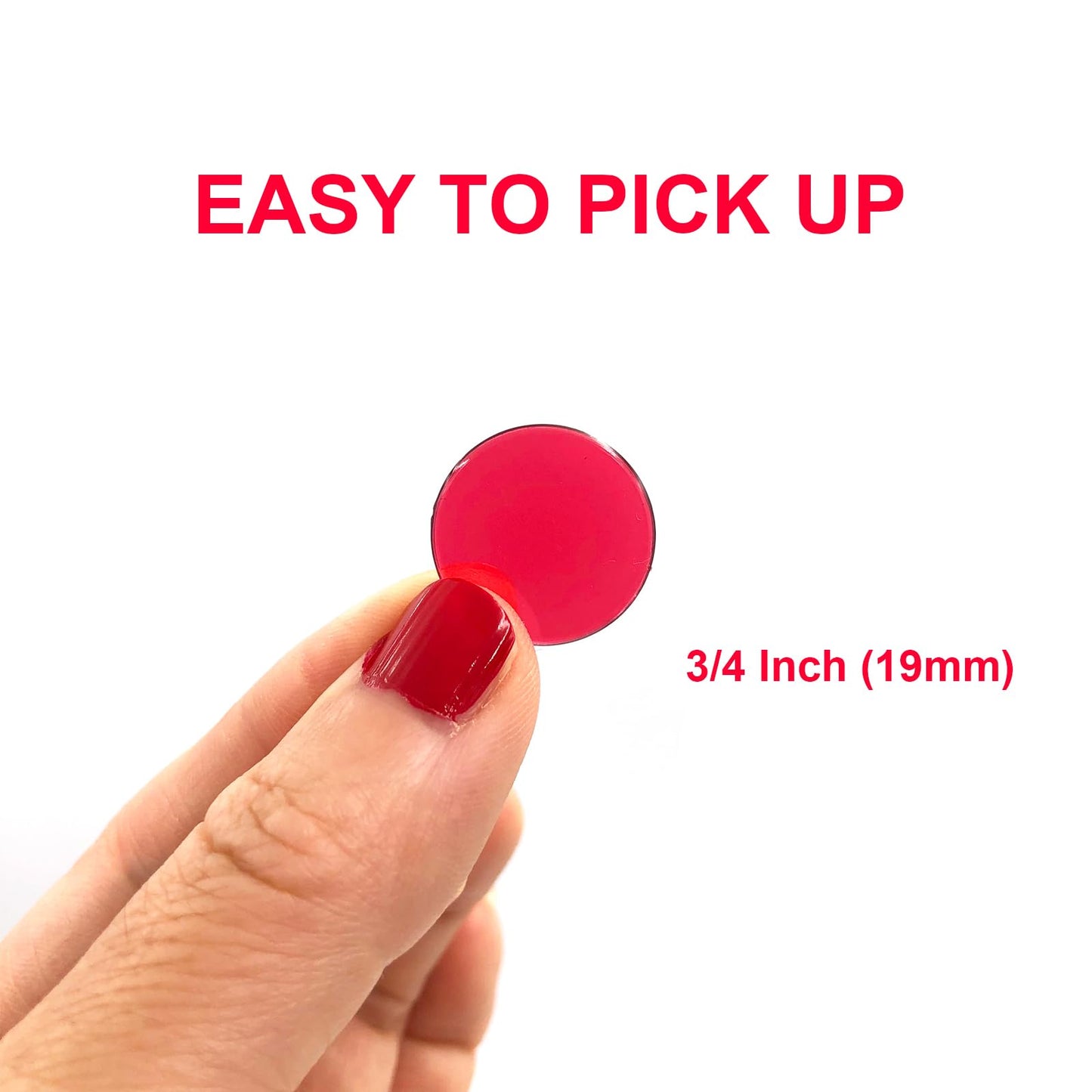 YH Poker 1000 Red Bingo Chips - Durable Plastic Tokens for Bingo, Parties & Classrooms