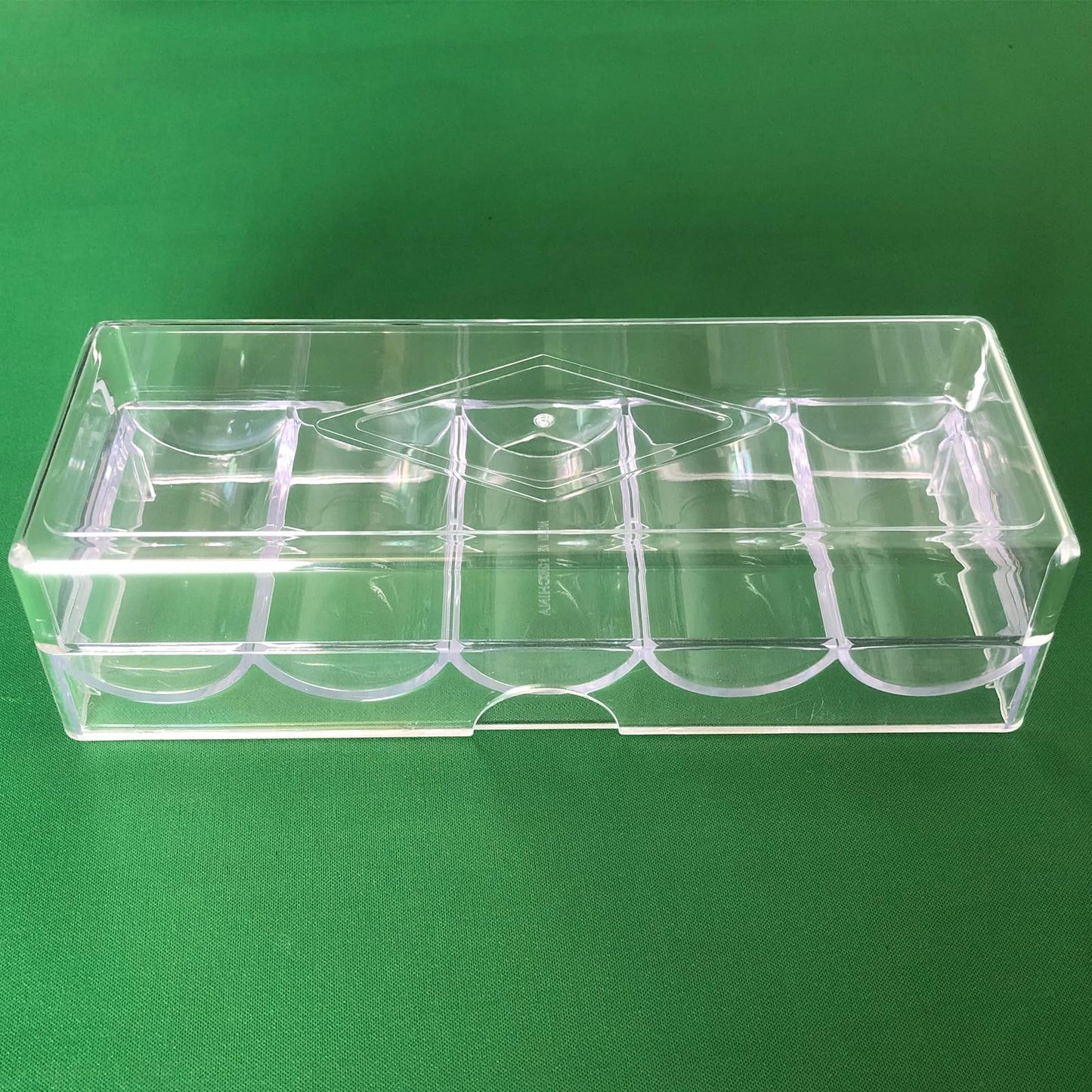 YH Poker Chip Holder Tray Racks – 10-Pack Clear Acrylic Chip Rack Case with Cover | Poker Table Accessories