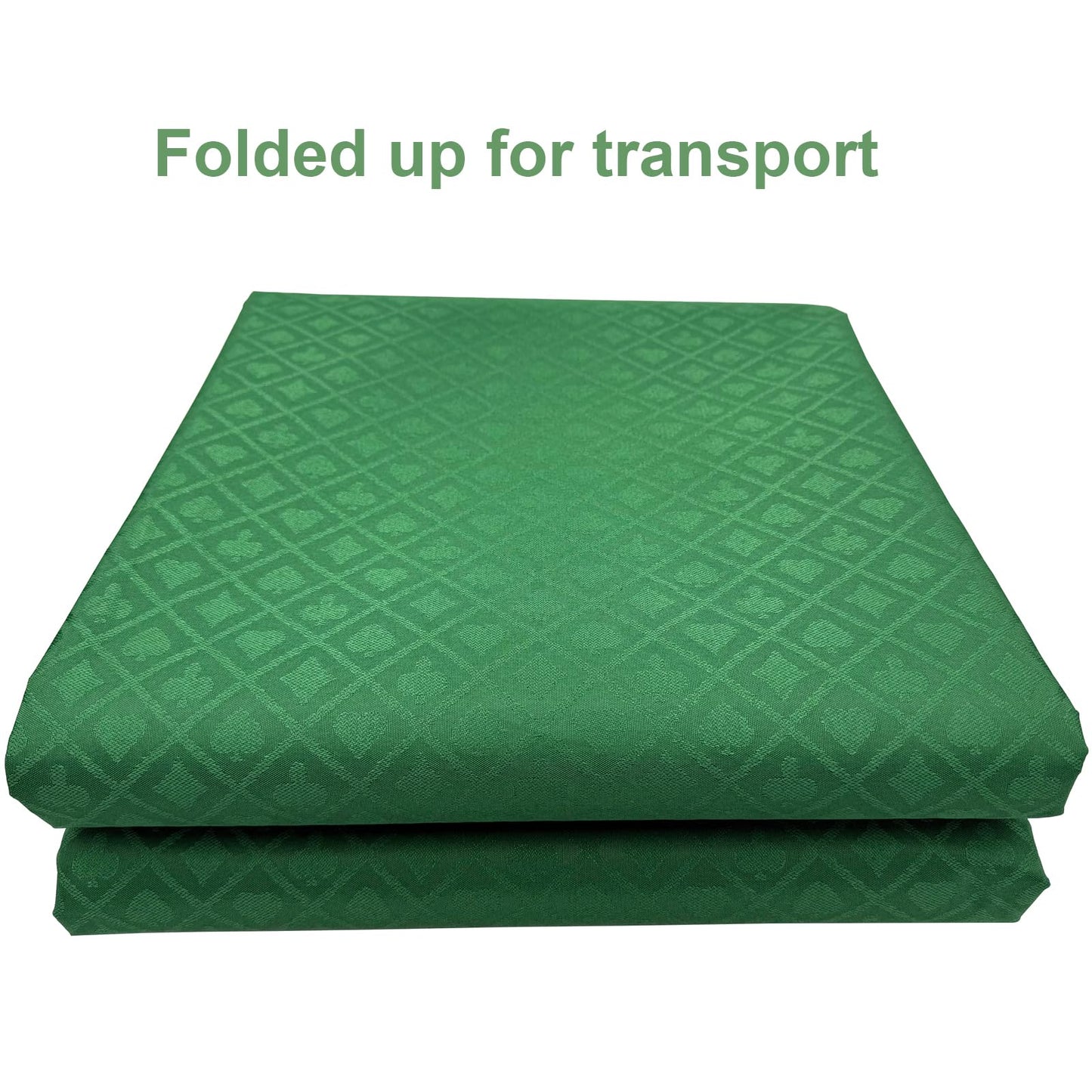 YH Poker Speed Cloth Poker Table Fabric – 108x60 in Green Felt with Diamond Pattern