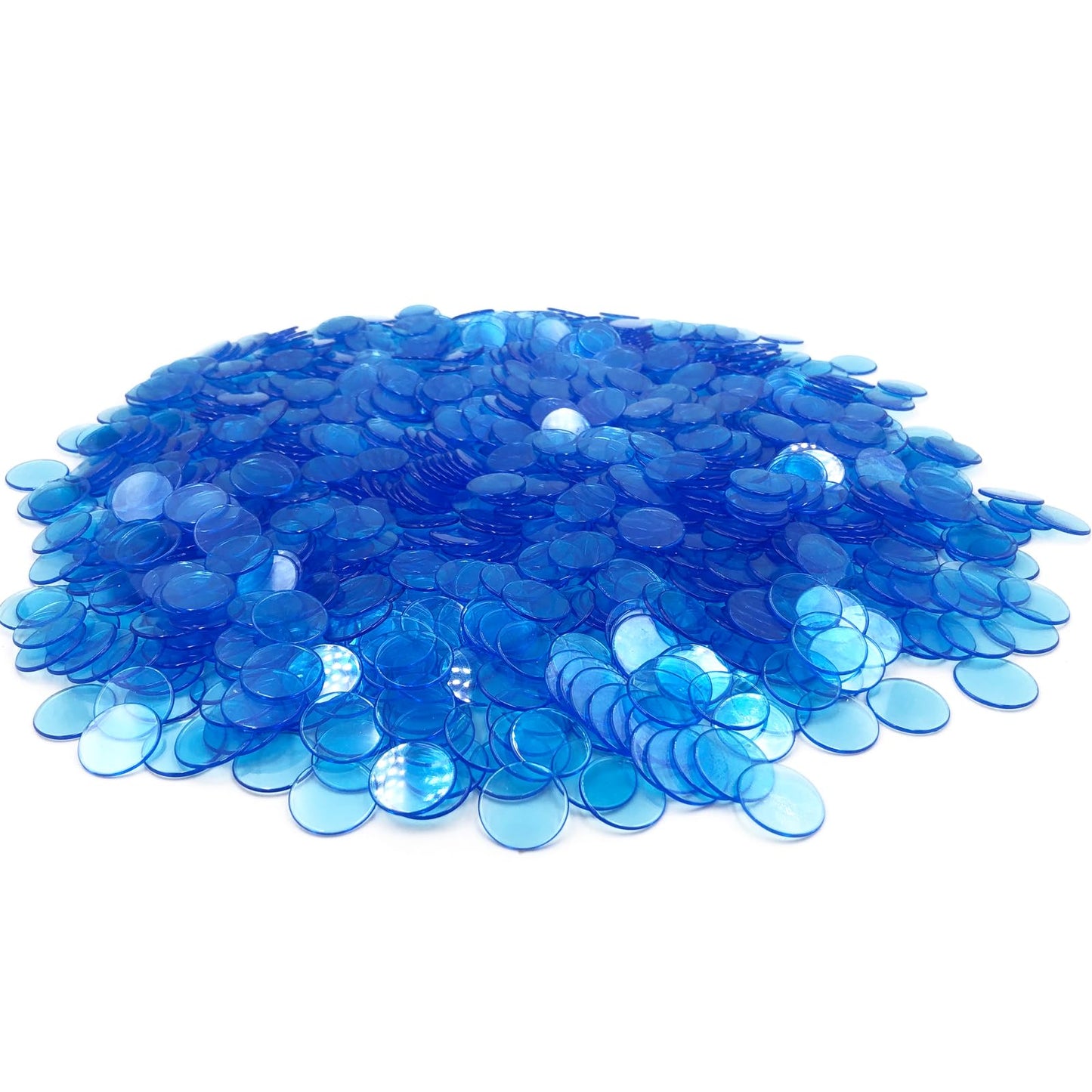 YH Poker 1000 Blue Bingo Chips Markers – Plastic Discs for Games, Parties & Classrooms