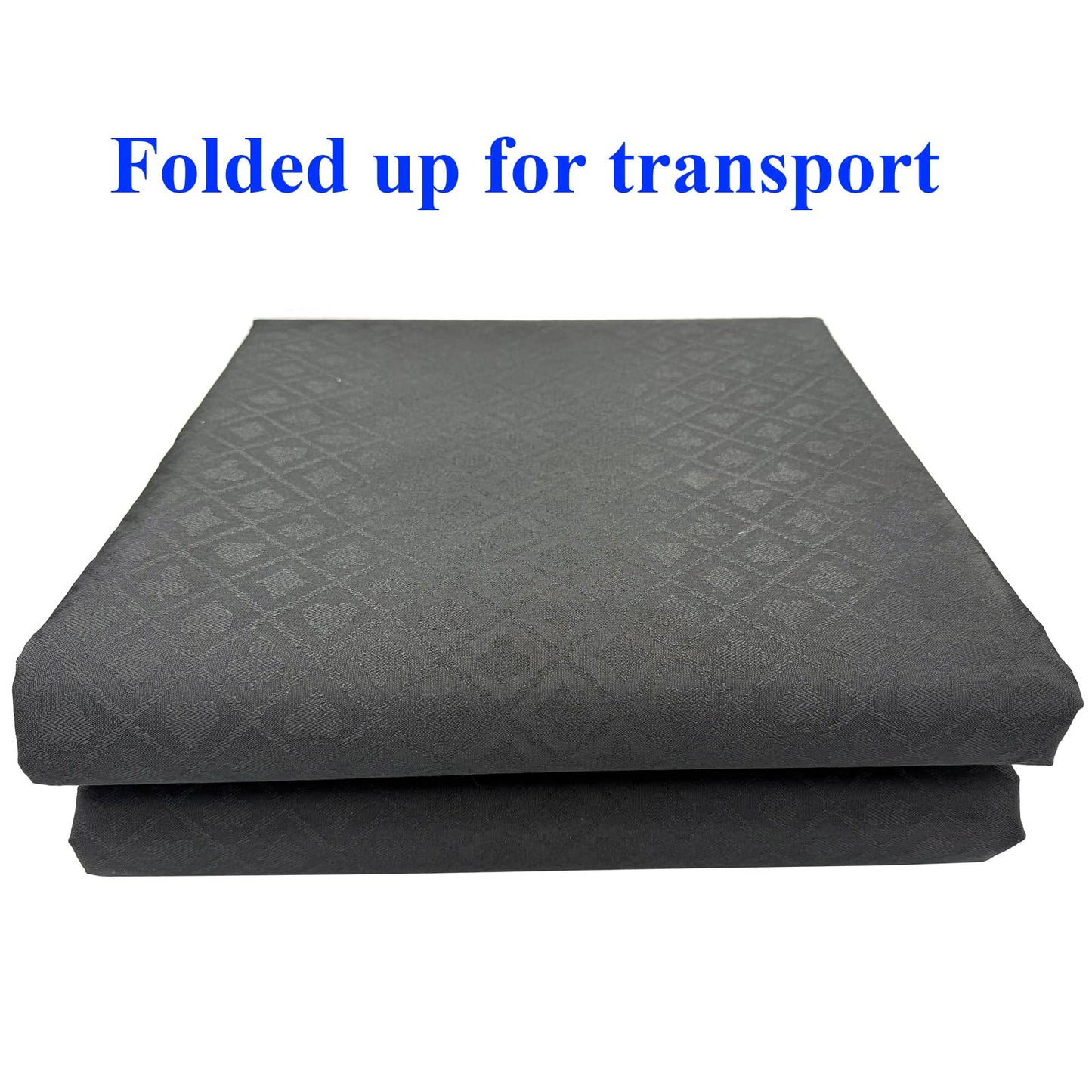 YH Poker Speed Cloth - 108x60 Inch Black Poker Table Fabric, Durable Polyester