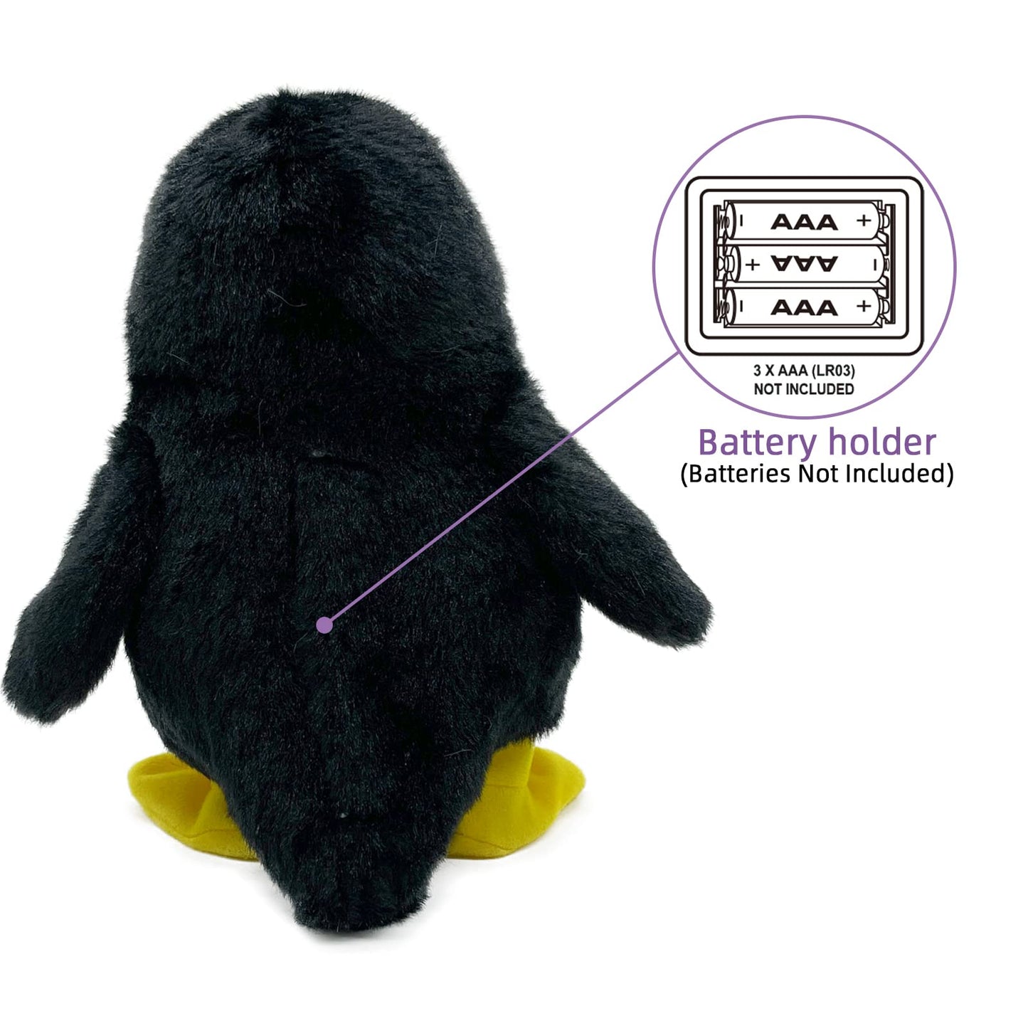 YH YUHUNG Walking Penguin Plush Toy — Repeats What You Say with Clear Voice